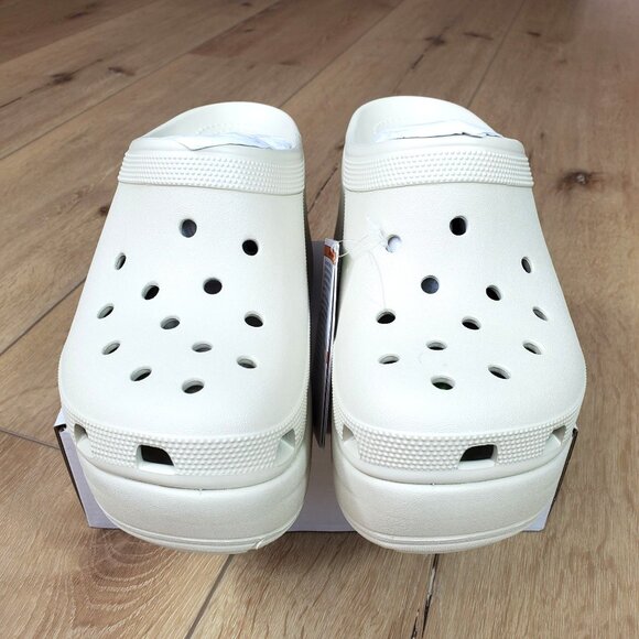 Crocs Womens Size 9 Siren Clog Platform Block High Heels Bone / White US W9/M7 - Picture 3 of 16